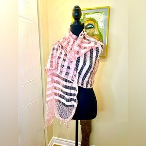 🆕🆒💕  Tunisian pashmina, delicate design & knotted fringe 💕✨